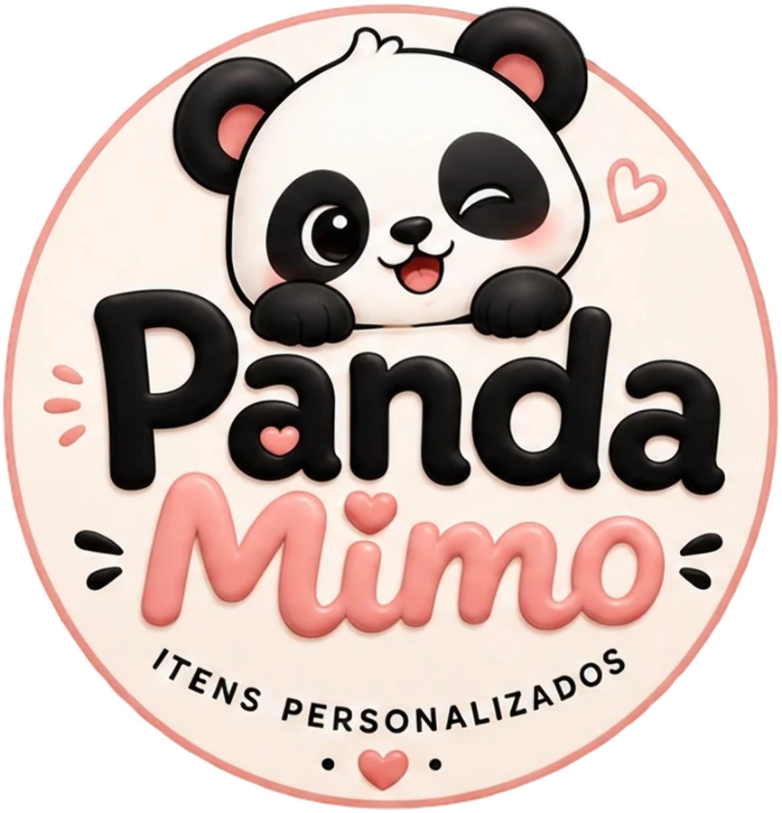 Selo redondo Panda Mimo — itens personalizados