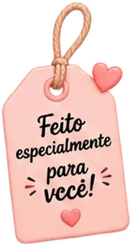 Etiqueta de presente: feito especialmente para você!